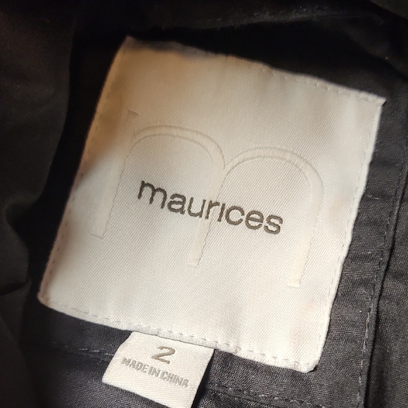 MAURICES | Red Black Buffalo Plaid Quilted Puffer Zipper Vest Removable Fur | 2X - Picture 10 of 14